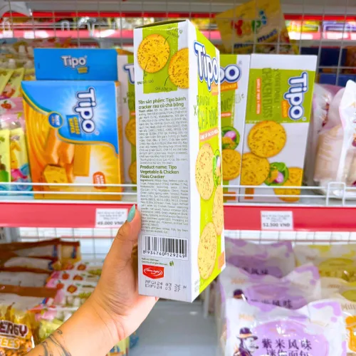 Bánh Quy Tipo Rau Củ Chà Bông 132g - Tipo Bánh Cracker Rau Củ Chà Bông - Bánh Tipo