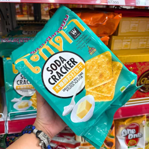 Bánh Quy SODA Ăn Kiêng Vị Xylitol Flavor GODINN 400g - Bịch Màu Xanh Lá