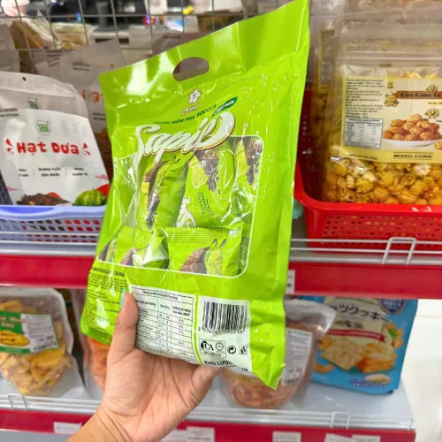 Bánh Mềm Phủ Socola Sapie Hương Cốm Non 198g - Bịch Xanh Lá