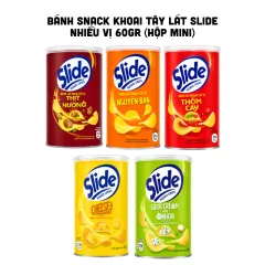 Bánh Snack Khoai Tây Lát Slide Nhiều Vị - Bánh Slide Khoai Tây 60Gr (Hộp Mini)