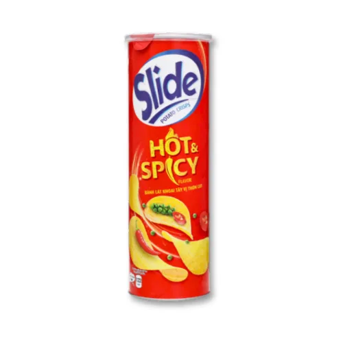 Bánh Snack Khoai Tây Lát Slide Thơm Cay - Bánh Slide Khoai Tây Màu Đỏ 145Gr (Hộp To)