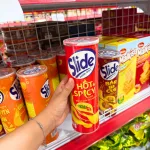 Bánh Snack Khoai Tây Lát Slide Thơm Cay - Bánh Slide Khoai Tây Màu Đỏ 145Gr (Hộp To)
