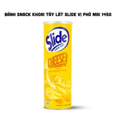 Bánh Snack Khoai Tây Lát Slide Vị Phô Mai - Bánh Slide Khoai Tây Màu vàng 145Gr (Hộp To)