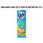 Bánh Snack Khoai Tây Lát Slide Vị Pizza Sò Điệp Và Bào Ngư - Bánh Slide Khoai Tây Màu Xanh 145Gr (Hộp To)