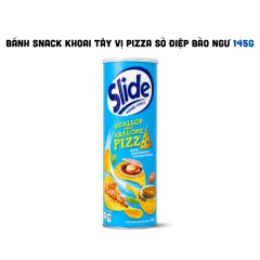 Bánh Snack Khoai Tây Lát Slide Vị Pizza Sò Điệp Và Bào Ngư - Bánh Slide Khoai Tây Màu Xanh 145Gr (Hộp To)