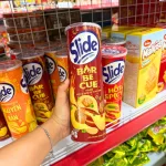 Bánh Snack Khoai Tây Lát Slide Vị Thịt Nướng - Bánh Slide Khoai Tây Màu Nâu 145Gr (Hộp To)