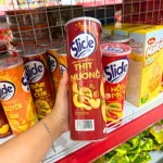 Bánh Snack Khoai Tây Lát Slide Vị Thịt Nướng - Bánh Slide Khoai Tây Màu Nâu 145Gr (Hộp To)