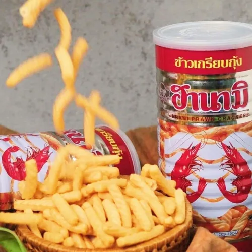 Bánh Snack Tôm Lon HANAMI Thái Lan Thùng 12 Lon (110gr/Lon)