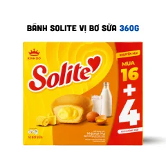 Bánh Solite Tròn Vị Bơ Sữa Hộp 360g (16+4) - Bánh Kinh Đô Solite