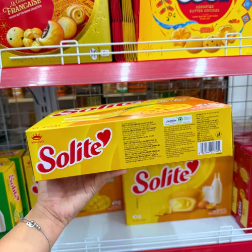Bánh Solite Trứng Kem Vị Xoài - Bánh Kinh Đô Solite Xoài 238g (14 Gói x 17g)