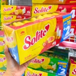 Bánh Solite Vị Dâu - Bánh Bông Lan Tròn Kem Vị Dâu Solite 360g (18+2)