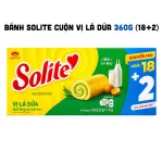 Bánh Solite Vị Lá Dứa - Bánh Bông Lan Cuộn Kem Vị Lá Dứa Solite 360g (18+2)