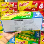 Bánh Solite Vị Lá Dứa - Bánh Bông Lan Cuộn Kem Vị Lá Dứa Solite 360g (18+2)