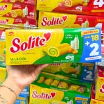 Bánh Solite Vị Lá Dứa - Bánh Bông Lan Cuộn Kem Vị Lá Dứa Solite 360g (18+2)