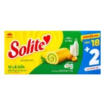 Bánh Solite Vị Lá Dứa - Bánh Bông Lan Cuộn Kem Vị Lá Dứa Solite 360g (18+2)