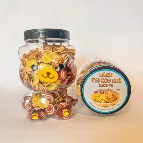 Bánh Tai Heo Nhí Mix 3 Vị Thơm Ngon 350g Hộp
