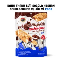 Bánh Thanh Sữa Socola Heshan Double-Sauce Vị Lúa Mì 280g - Bánh Thanh Sữa Heshan
