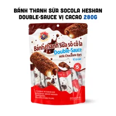 Bánh Thanh Sữa Socola Heshan Double-Sauce Vị Ca Cao 280g - Bánh Thanh Sữa Heshan