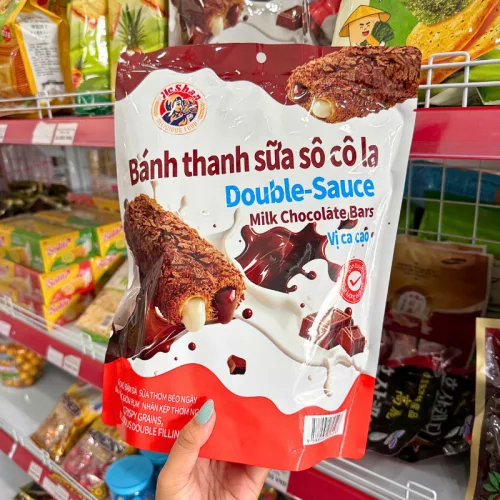Bánh Thanh Sữa Socola Heshan Double-Sauce Vị Ca Cao 280g - Bánh Thanh Sữa Heshan