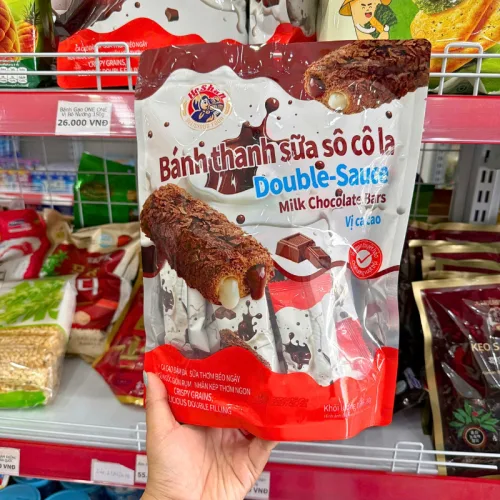 Bánh Thanh Sữa Socola Heshan Double-Sauce Vị Ca Cao 280g - Bánh Thanh Sữa Heshan