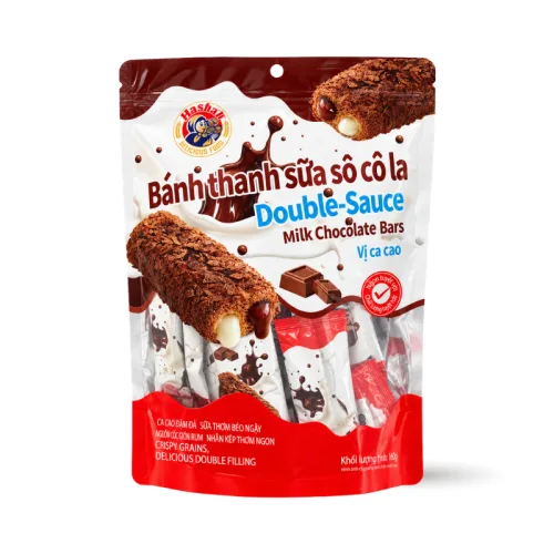 Bánh Thanh Sữa Socola Heshan Double-Sauce Vị Ca Cao 280g - Bánh Thanh Sữa Heshan