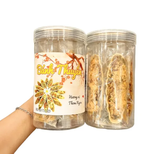 Bánh Thuyền Chà Bông Mix Hạt Dinh Dưỡng Thơm Ngon 250g Hộp