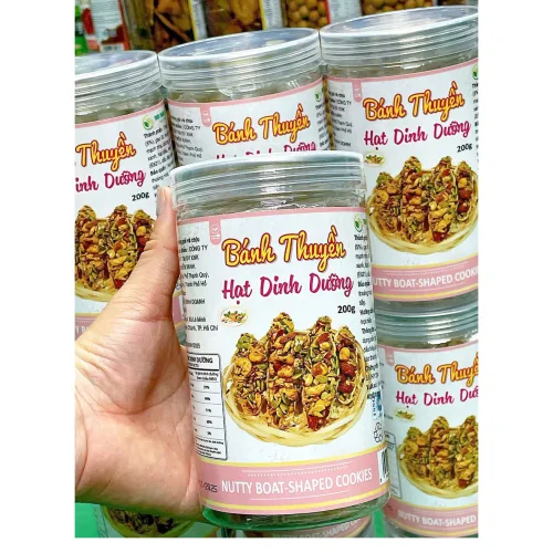 Bánh Thuyền Hạt Dinh Dưỡng Thơm Ngon 200g Hộp