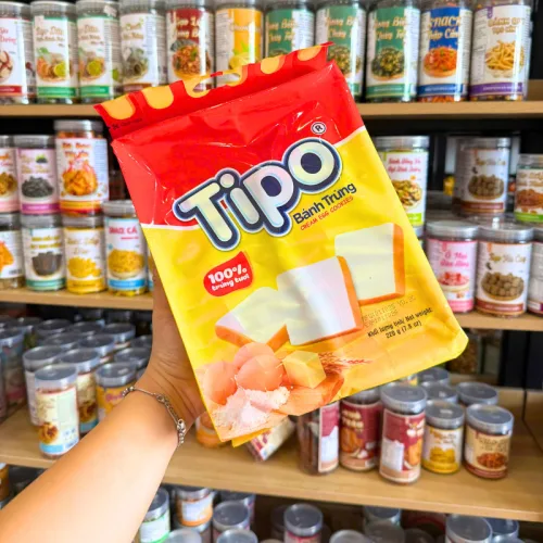 Bánh Trứng Tipo Kem Sầu Riêng, Trứng - Bánh Tipo Gói Lớn 220g