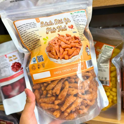 Bánh Đùi Gà Phô Mai 500g Túi Zip Bạc