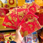 5 BịtBao Lì Xì Nhung Tết Bính Ngọ 2026 2 Màu Vàng Đỏ - Giao Màu Ngẫu Nhiên - 30 Cái