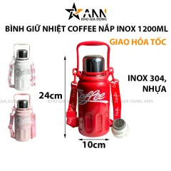 Bình Giữ Nhiệt Coffee Có Quai Đeo Xách 1200ml 24x10x10cm