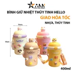 Bình Giữ Nhiệt Thủy Tinh Hello 400ml