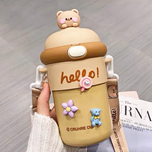 Bình Giữ Nhiệt Thủy Tinh Hello 400ml