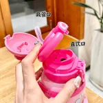 Bình Nước Giữ Nhiệt Cho Bé In Hoạt Hình Có Quai Đeo 450ml