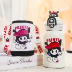 Bình Nước Giữ Nhiệt Cho Bé In Hoạt Hình Có Quai Đeo 450ml