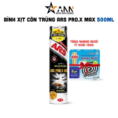 Bình Xịt Côn Trùng Ars Pro.x Max 500ml Màu Đen + Tặng Nhang Muỗi Ít Khói 150g