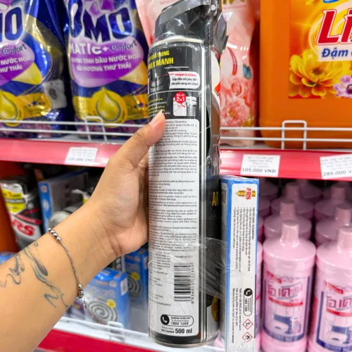 Bình Xịt Côn Trùng Ars Pro.x Max 500ml Màu Đen + Tặng Nhang Muỗi Ít Khói 150g