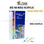 Bộ 48 Màu Acrylic Vẽ Trên Mọi Chất Liệu Có Thể Vẽ Chồng Màu