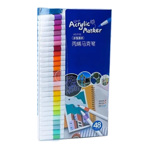 Bộ 48 Màu Acrylic Vẽ Trên Mọi Chất Liệu Có Thể Vẽ Chồng Màu