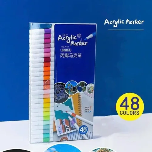 Bộ 48 Màu Acrylic Vẽ Trên Mọi Chất Liệu Có Thể Vẽ Chồng Màu