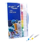 Bộ 60 Màu Acrylic Vẽ Trên Mọi Chất Liệu Có Thể Vẽ Chồng Màu 20x14x3cm