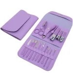 Bộ Cắt Móng Tay 16 Món Bằng Thép Không Gỉ Kèm Bao