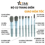 Bộ Cọ Trang Điểm Cá Nhân 8 Món Tiện Lợi Kèm Túi Zip