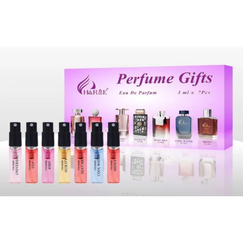 Bộ Dùng Thử Nước Hoa Charme Màu Tím 7 Mẫu (4 Mùi Nam & 3 Mùi Nữ) Dung Tích 3ml/Chai