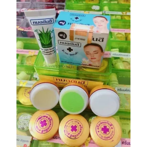 Bộ Kem Yanhee Thái Lan Xanh Lá 5 Món Chính Hãng - Hỗ Trợ Da Thâm Nám Dưỡng Sáng Da