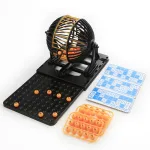 Bộ Đồ Chơi Lô Tô Size To - Loto Bingo 90 Số Có Tờ Thẻ Dò Và Lồng Quay Xổ Số Dịp Tết 25×25cm