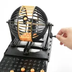 Bộ Đồ Chơi Lô Tô Size To - Loto Bingo 90 Số Có Tờ Thẻ Dò Và Lồng Quay Xổ Số Dịp Tết 25×25cm