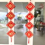Bộ Đôi Khánh Nhung Chúc Mừng Năm Mới – Vạn Sự Như Ý – An Khang Thịnh Vượng Trang Trí Tết 5x5cm