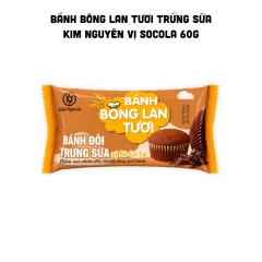 Bánh Bông Lan Tươi Trứng Sữa Kim Nguyên Vị Socola 60g - Bịch Nâu