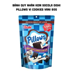 Bánh Quy Nhân Kem Socola OISHI PILLOWS Vị Cookies Vani 80g